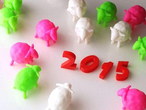 Schafe neue Jahr Tiere 2015 Tier neues 3d print model - Mito3D