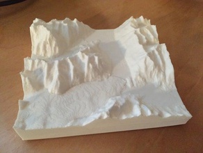 perito moreno glacier 1 arc-second learning 3d maps geodesy geography raised relief map topographical topography 3d print model - Mito3D