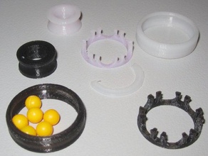 simplified caged ball bearing other 3d print model - Mito3D