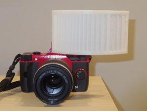 difüzör pentax q flash kurmak kamera pop-up flaş yumuşak ışık 3d print model - Mito3D