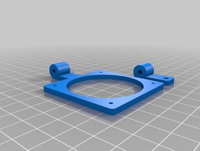 my customized fan mounting bracket - 50 mm printrbot add-on v1 3d printer parts 3d print model - Mito3D