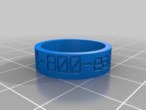 1-800-mange-merde de l'anneau les anneaux personnalisé 3d print model - Mito3D