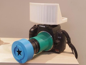 diffuser canon build-in pop-up flash camera digital rebel xt dslr eos 350d kiss n soft light support 3d print model - Mito3D