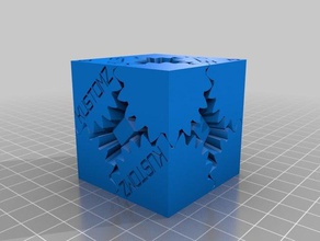 my customized cube gears interactive art 3d print model - Mito3D