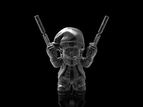santa little helper guns hitman meshup remix xmas 3d print model - Mito3D