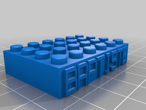 mi personalizados bloque lego collar llavero de 4x6 juguetes construcción personalizado 3d print model - Mito3D