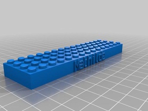 özelleştirilmiş lego blok kolye anahtarlığım inşaat oyuncaklar 3d print model - Mito3D