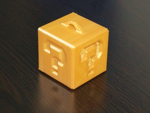 mario question mark cube christmas tree ornament decor 3d print model - Mito3D