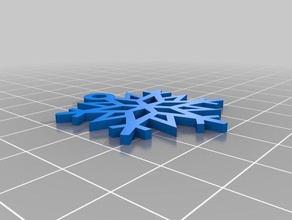 cut snowflake met loop customized 3d print model - Mito3D