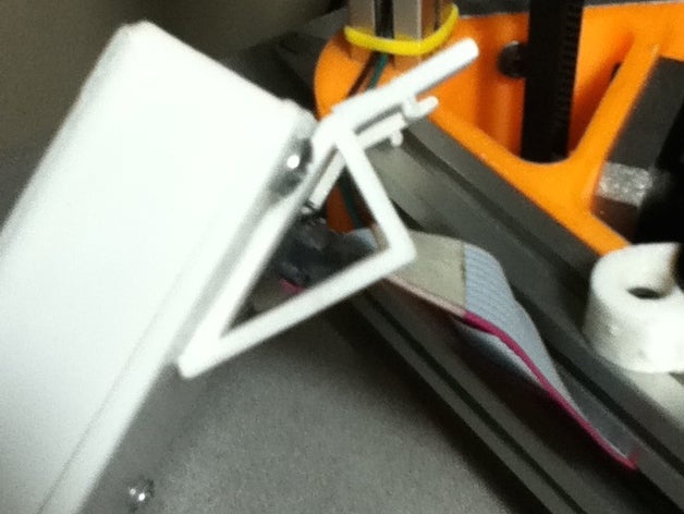 snap-on bracket lcd controller 3d printer parts aluminum extrusion mount 3D print model - Mito3D