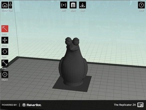 dougy Pinguin wip Tiere komisch mohawk albern - Spielzeug 3d print model - Mito3D