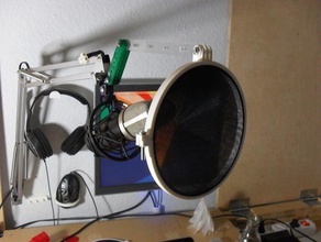 filtre anti-vent de l'écran option montage gopro l'audio l'annulation le bricolage microphone micro du bruit pop la réduction vent 3d print model - Mito3D