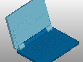 pequeño notebook, laptop anillo de claves organización ordenador portátil notebook 3d print model - Mito3D