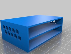 m3 mio personalizzati, scatola cassetto hex modello lati i contenitori su misura 3d print model - Mito3D