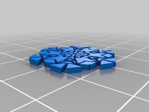 Mosaik Schneeflocke kundengebundene 3d print model - Mito3D