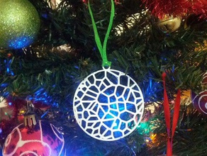 voronoi christmas ball decor ornament made italy 3d print model - Mito3D