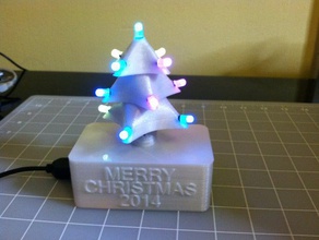 rgb led blinking christmas tree 3d printing embedded electronics 3d print model - Mito3D