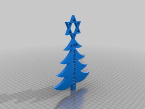 chrismukkah 2014 ornament decor christmas hanukkah 3d print model - Mito3D