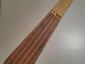 longer flexible laser cut tie accessories 3d print model - Mito3D