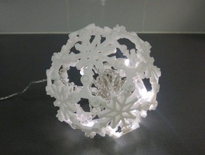 snowball sculptures christmas decoration snow snowflake 3d print model - Mito3D