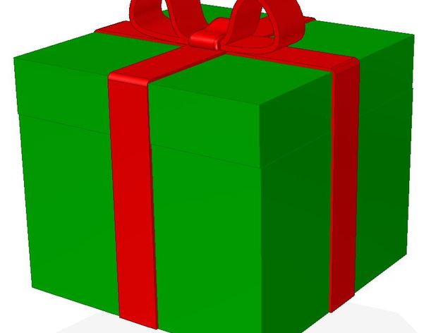 Weihnachts-Geschenkkarton box Weihnachten vorhanden 3D print model - Mito3D