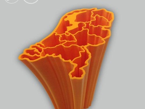 le dutch vase -put flower your provence- decor 3d print printer printing decoration dutchdesign gadget holland home netherlands orange tool ultimaker 3d print model - Mito3D