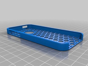 iphone 5 case honeycomb put lf mobile phone 3d print model - Mito3D