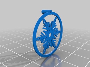 spinny ornamento del copo de nieve decoración navidad adorno 3d print model - Mito3D