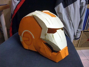 pepakura ironman casco il costume origami carta 3d print model - Mito3D