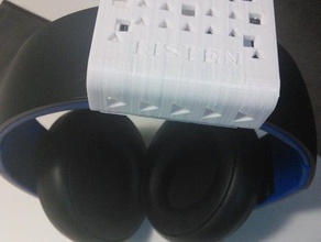 sony headphone holder audio hooks table tool 3d print model - Mito3D