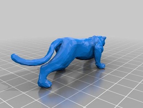 le léopard animaux figurine sauvage 3d print model - Mito3D