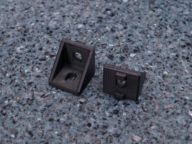 90 degree corner bracket 30x30mm alluminium t-slot extrusion 3d printer parts angle 3D print model - Mito3D