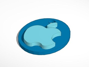 apple, o logotipo & a keychian sinais e logotipos apple chaveiro logo da keychain boogaert mathijs 3d print model - Mito3D