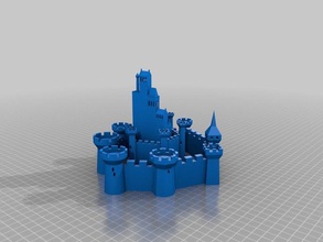 grande castello gli edifici le strutture procedurale generato processo stocastico 3d print model - Mito3D
