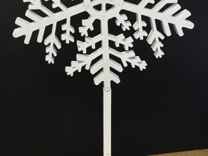 fiocco decorativo di neve arredamento natale la decorazione inverno 3d print model - Mito3D