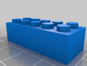 2x5 Ziegel Bau-Spielzeug kundengebundene 3d print model - Mito3D