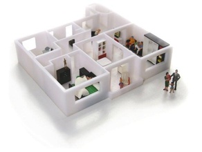 Eltern Wohnung Erdgeschoss Gebäude & Strukturen - Grundriss 3d print model - Mito3D