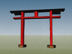 torii xintoísmo A impressão 3d japão 3d print model - Mito3D