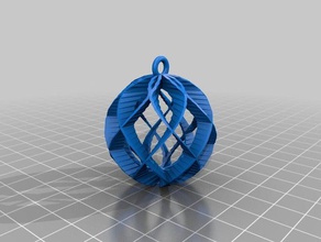 mon personnalisés spirale de la sphère l'ornement - customizer activé décor personnalisé 3d print model - Mito3D