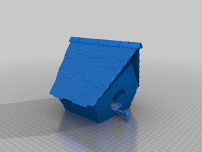 en la destartalada casa de pájaros reunidos al aire libre y jardín 3d print model - Mito3D