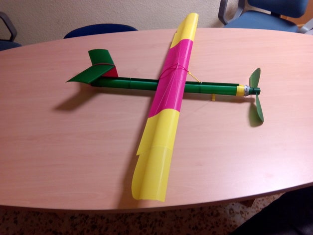 phoenix planör hobi uçak pervane lastik bant 3D print model - Mito3D