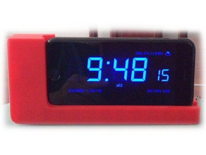 iphone 6 clock stand charging dock mobile phone alarm horizontal 3d print model - Mito3D