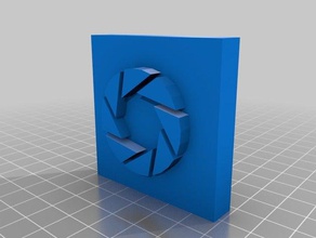 aperture science logo video giochi p0rtal portale la valvola 3d print model - Mito3D