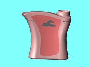 steam iron jug 2 containers 3d print model - Mito3D