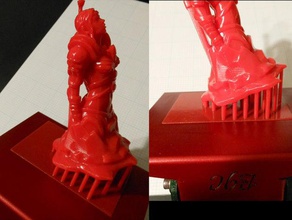 cavaliere a fette supportati sculture b9creator 3d print model - Mito3D