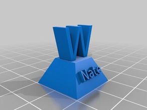 nate weglarz grande 1 signos logotipos 3d print model - Mito3D