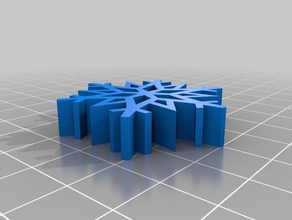 snowflake 1 customized 3d print model - Mito3D