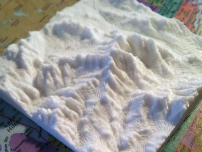 mt washington, new hampshire heightmap lamontagne una mappa mountain montagna topografia geografia mount washington nh 3d print model - Mito3D