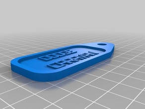 dodge thin tag household customized 3d print model - Mito3D
