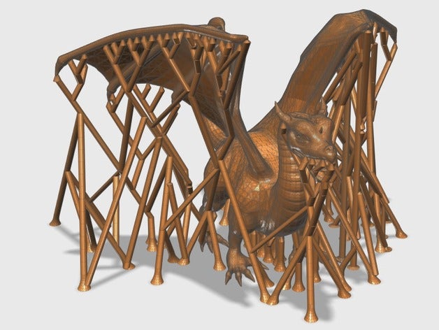 cool dragon model supports props high resolution sculpture 3D print model - Mito3D